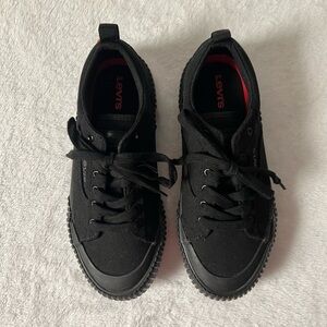 Levi's Black Canvas Sneakers, Size 6, NWOT